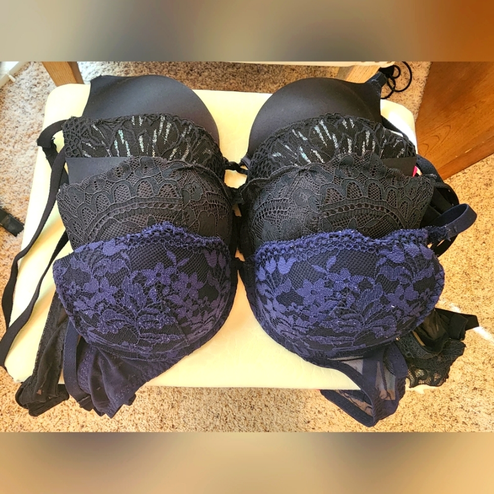 BUNDLE 4 La Senza Push Up Lace Bras size 32A / 70A